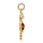 14k January Boy Synthetic Birthstone Charm - Image 2