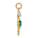 14k May Boy Synthetic Birthstone Charm - Image 2