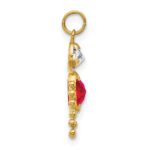 14k July Boy Synthetic Birthstone Charm - Image 2