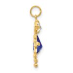 14k September Girl Synthetic Birthstone Charm - Image 2