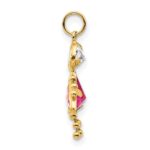 14k October Girl Synthetic Birthstone Charm - Image 2