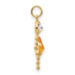 14k November Girl Synthetic Birthstone Charm - Image 2