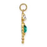 14k December Boy Synthetic Birthstone Charm - Image 2
