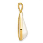 14K 10x18mm White Teardrop Saltwater Cultured Mabe Pearl Pendant - Image 2