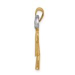 14k Two-tone The Kids Medium Double Boys Engravable Kiss Charm - Image 2