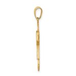 14k The Kids Solid Satin Medium Girl Engravable Joy Charm - Image 2