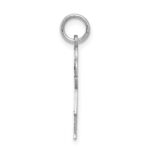 14k White Gold The Kids Small Girl with Bow Engravable Love Charm - Image 2