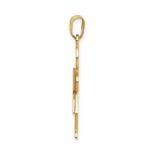 14k The Kids Solid Satin Medium Girl Engravable Hugs Charm - Image 2