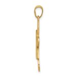 14k The Kids Solid Satin Medium Girl Engravable Kiss Charm - Image 2