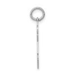 14k White Gold The Kids Small Floral Dress Girl Engravable Joy Charm - Image 2