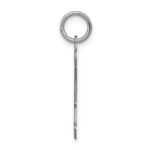 14k White Gold The Kids Small Floral Dress Girl Engravable Love Charm - Image 2