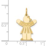 14k The Kids Small Stars and Stripes Girl Engravable Love Charm - Image 3