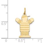 14k The Kids Small Stars and Stripes Boy Engravable Love Charm - Image 3