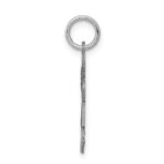 14k White Gold The Kids Small Heart Dress Girl Engravable Kiss Charm - Image 2