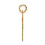 14k The Kids Small Heart Dress Girl Engravable Kiss Charm - Image 2