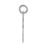 14k White Gold The Kids Small Heart Dress Girl Engravable Hugs Charm - Image 2