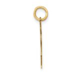 14k The Kids Small Heart Dress Girl Engravable Hugs Charm - Image 2