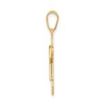 14k The Kids Solid Satin Small Girl Engravable Joy Charm - Image 2