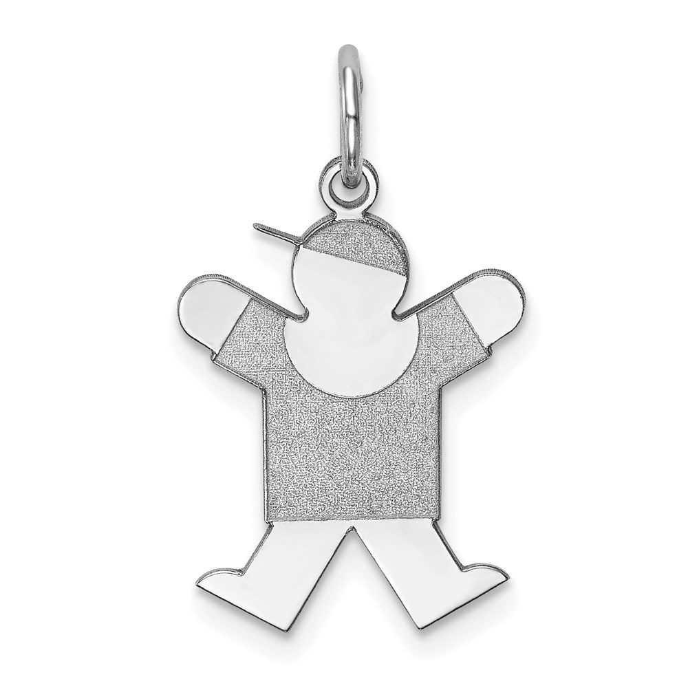 XK1207SS.jpg Sterling Silver Rhodium-plated Joy Kid Charm - Image 1