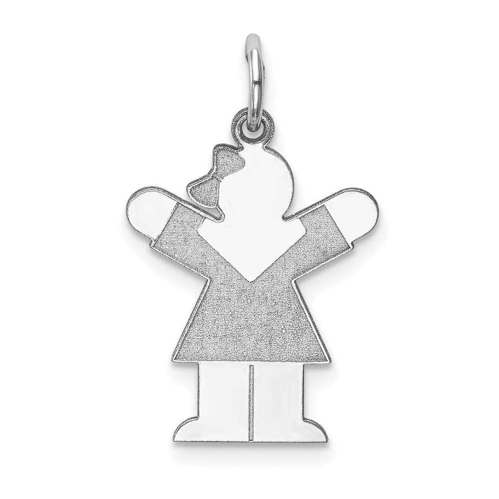 XK1213SS.jpg Sterling Silver Rhodium-plated Love Kid Charm - Image 1