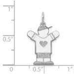 Sterling Silver Rhodium-plated Kid Charm - Image 3