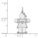 Sterling Silver Rhodium-plated Kid Charm - Image 4