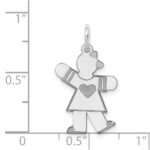 Sterling Silver Rhodium-plated Kid Charm - Image 4