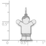 Sterling Silver Rhodium-plated Kid Charm - Image 3