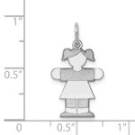 Sterling Silver Rhodium-plated Kid Charm - Image 4