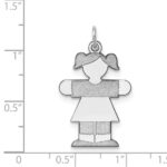 Sterling Silver Rhodium-plated Kid Charm - Image 3