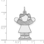 Sterling Silver Rhodium-plated Kid Charm - Image 3