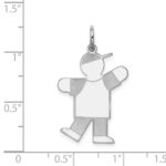 Sterling Silver Rhodium-plated Kid Charm - Image 3
