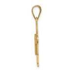 14k The Kids Solid Satin Small Boy Engravable Hugs Charm - Image 2