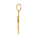 14k The Kids Solid Satin Small Girl Engravable Love Charm - Image 2