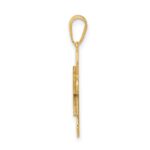 14k The Kids Solid Satin Small Girl Engravable Kiss Charm - Image 2