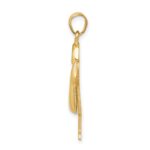 14k The Kids Puffed Boy with Hat on Right Engravable Love Charm - Image 2