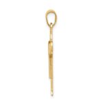 14k The Kids Solid Satin Medium Boy Engravable Love Charm - Image 2