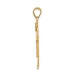 14k Two-tone The Kids Medium Boy with Hat on Left Engravable Kiss Charm - Image 2