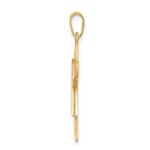 14k The Kids Solid Satin Medium Girl Engravable Love Charm - Image 2