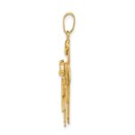14k The Kids Big Boy and Little Girl Engravable Hugs Charm - Image 2