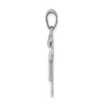 14k White Gold The Kids Small Boy with Hat on Left Engravable Kiss Charm - Image 2