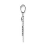 14k White Gold The Kids Small Boy with Hat on Right Engravable Joy Charm - Image 2