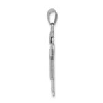 14k White Gold The Kids Medium Boy with Hat on Left Engravable Kiss Charm - Image 2