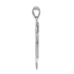 14k White Gold The Kids Medium Boy with Hat on Right Engravable Joy Charm - Image 2