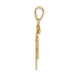 14k The Kids Solid Engravable Small Boy with Hat on Right Hugs Charm - Image 2