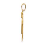 14k The Kids Solid Engravable Medium Boy with Hat on Left Kiss Charm - Image 2