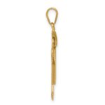 14k The Kids Solid Engravable Medium Boy with Hat on Right Joy Charm - Image 2