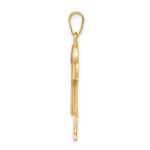 14k The Kids Solid Engravable Medium Boy with Hat on Right Love Charm - Image 2