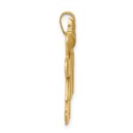 14k The Kids Solid Engravable Medium Girl on Left and Boy on Right Kiss Charm - Image 2