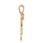 14k Two-tone The Kids Small Girl with Bow on Left Engravable Joy Charm - Image 2